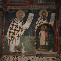 Officiating church fathers, North Wall of the Altar