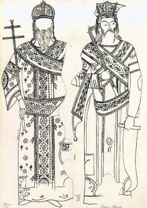 King Vukasin (posthumous portrayal) and King Marko 