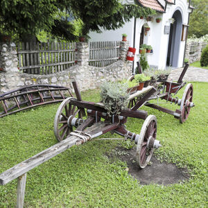 Old carriage in the church yard